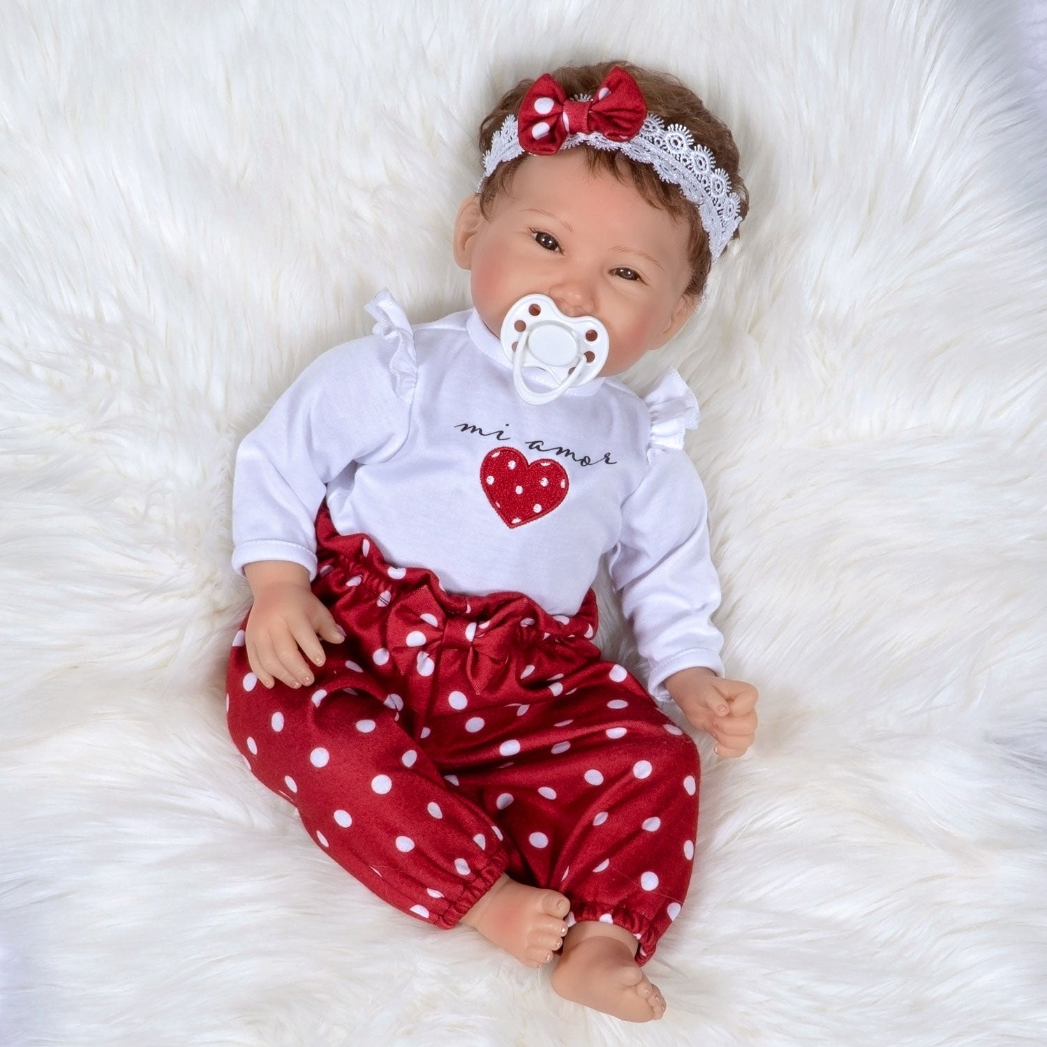 Paradise Galleries Mi Amor - Realistic Toddler Doll with heartbeat mechanism that really beats when you hug her!, 19 Inch Reborn Doll in GentleTouch Vinyl by Reborn Artist, Mayra Garza