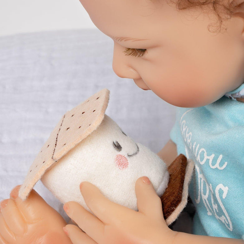 Paradise Galleries Realistic Boy Doll I Love You S-MORES, 6-Piece Set