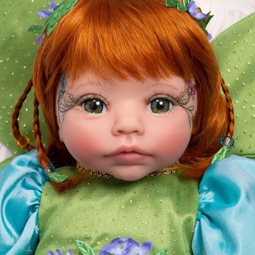 Pixie Girl, Red Haired Mystical Reborn Toddler, 19 inch Fairy Doll - Paradise Galleries