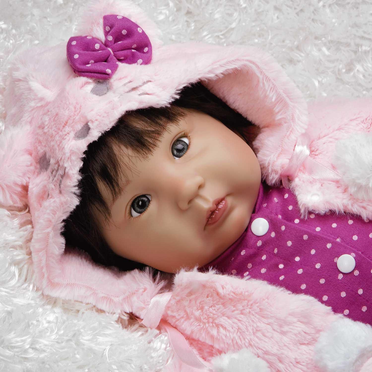 Paradise Galleries Ethnic Reborn Baby Doll Smitten Kitten, 20 inch