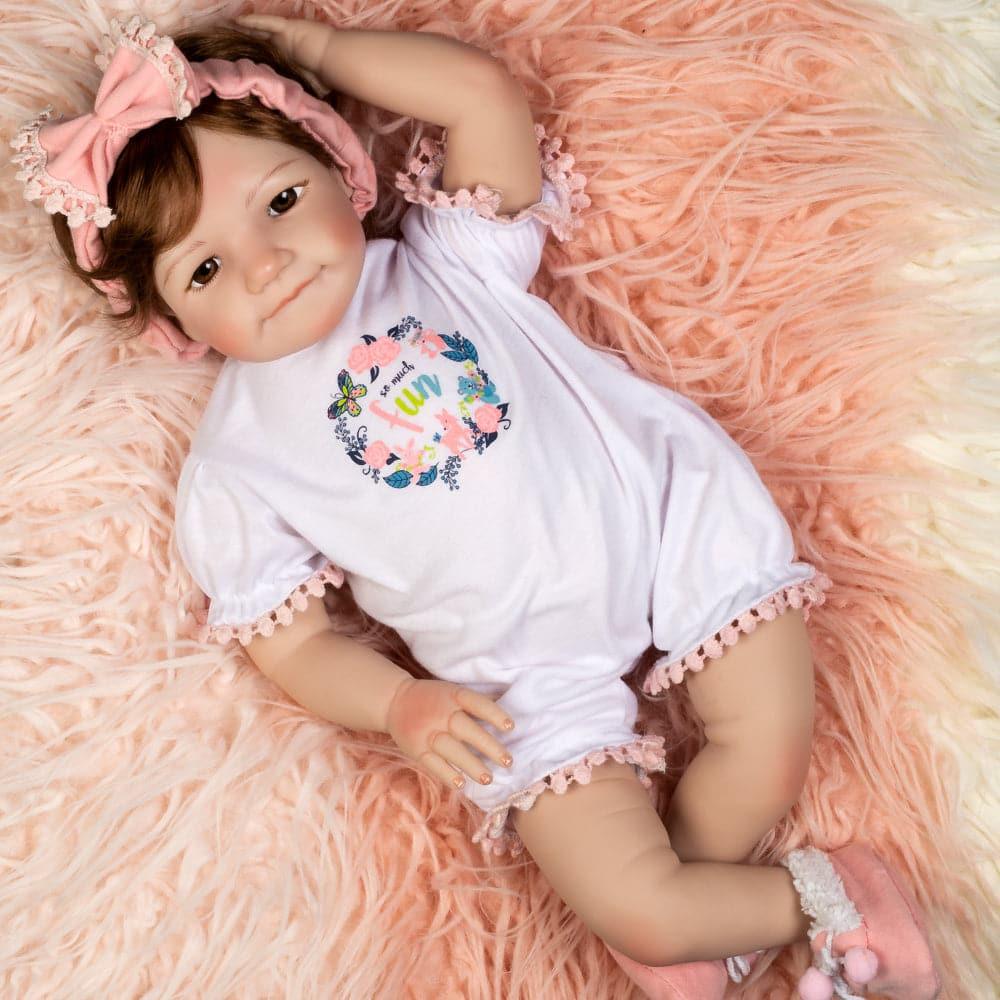 Silicone Reborn Toddler Doll w/ Magnetic Pacifier - Paradise Galleries
