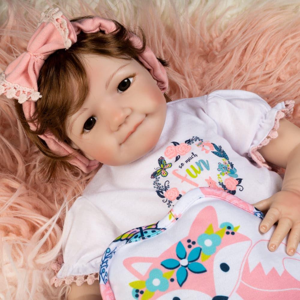 Silicone Reborn Toddler Doll w/ Magnetic Pacifier - Paradise Galleries