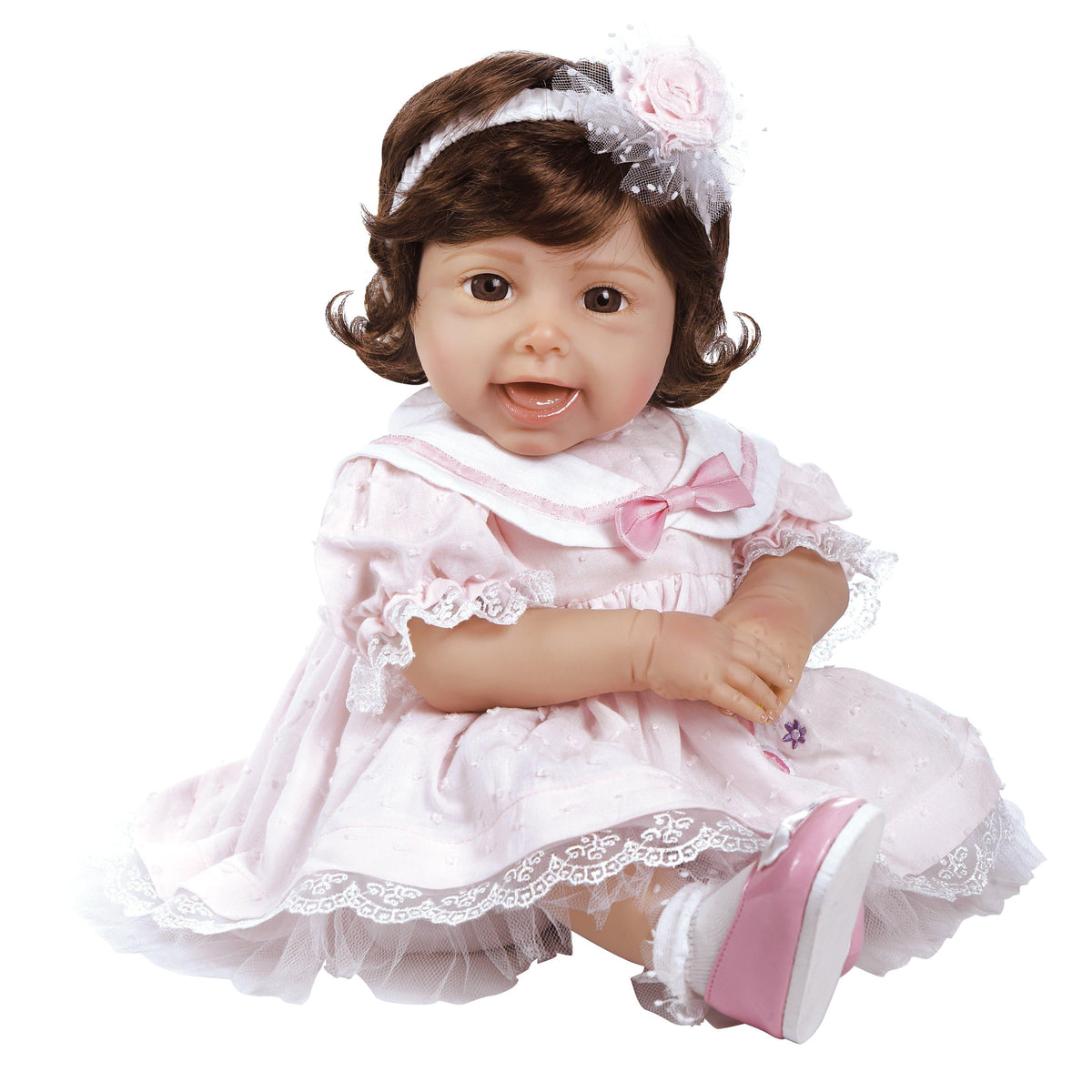 Tickled Pink, 20 inch Giggling Baby Doll in Silicone-like Flex-Touch Vinyl, Weighted
