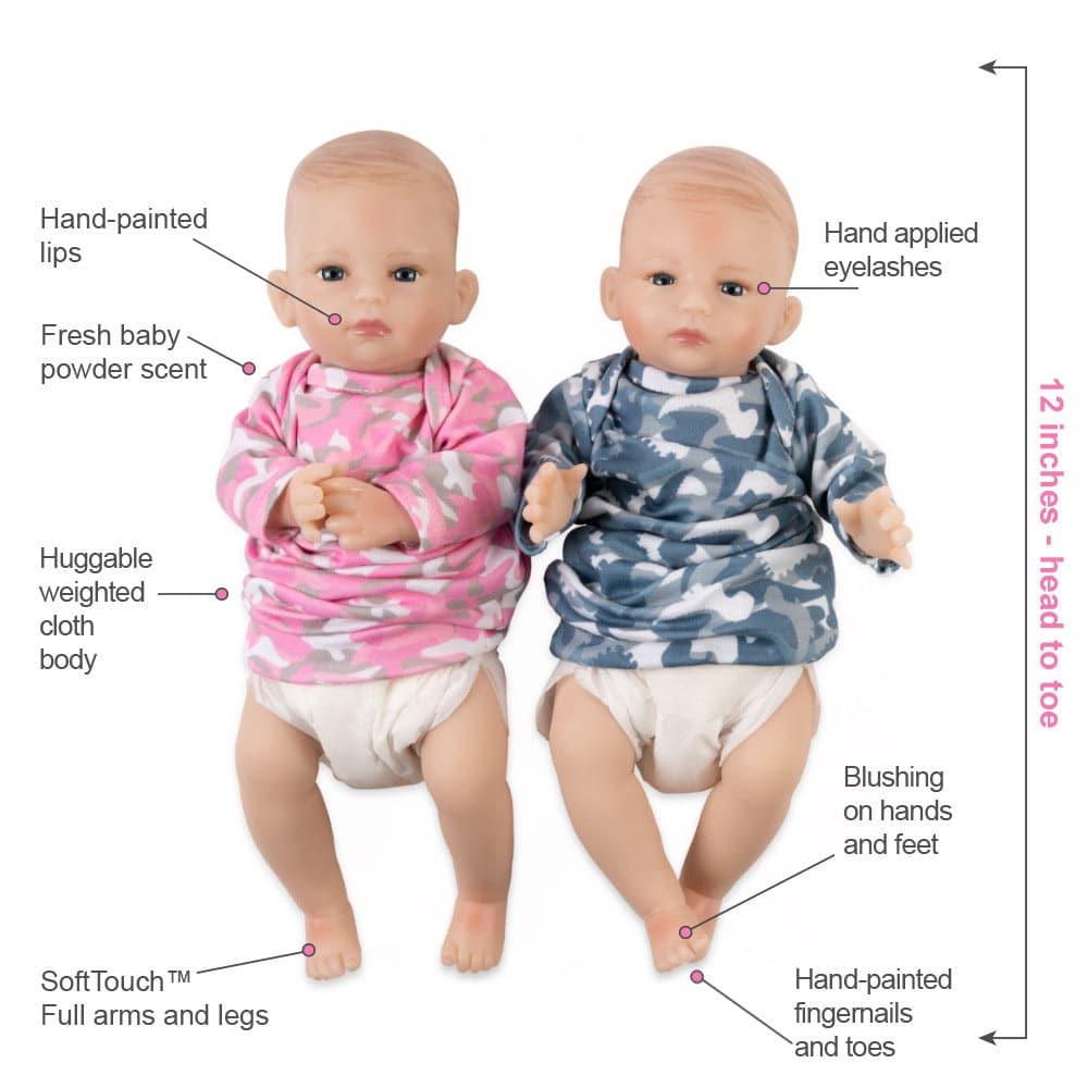 Paradise Galleries Reborn Twin Baby Dolls for Kids-Twice Blessed