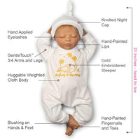 Sleeping Reborn Baby Doll Wishes & Dreams, 21 inch Paradise Galleries