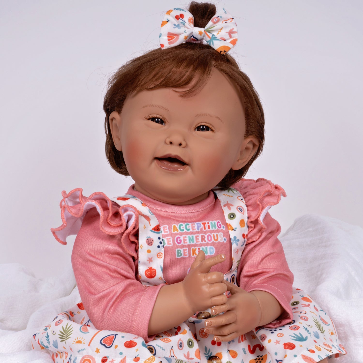 Paradise Galleries Down Syndrome Awareness Baby Doll GiGi, 21 inches SoftTouch Vinyl