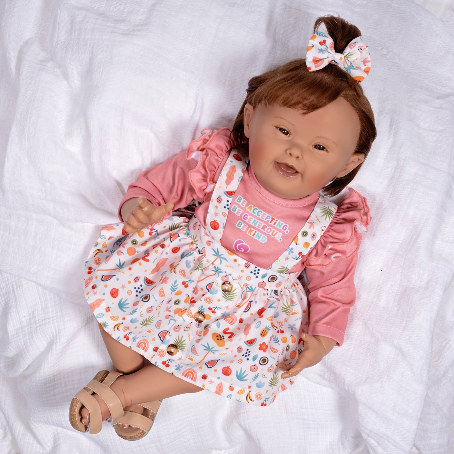 Paradise Galleries Down Syndrome Awareness Baby Doll GiGi, 21 inches SoftTouch Vinyl