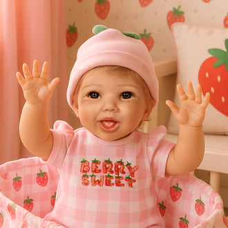 Summer Strawberry - Happiest Doll in the Berry Patch - Blonde Hair - Brown Eyes - Smiling - Rosy, Freckled Cheeks - Sculpted by Pat Moulton - Get yours now!