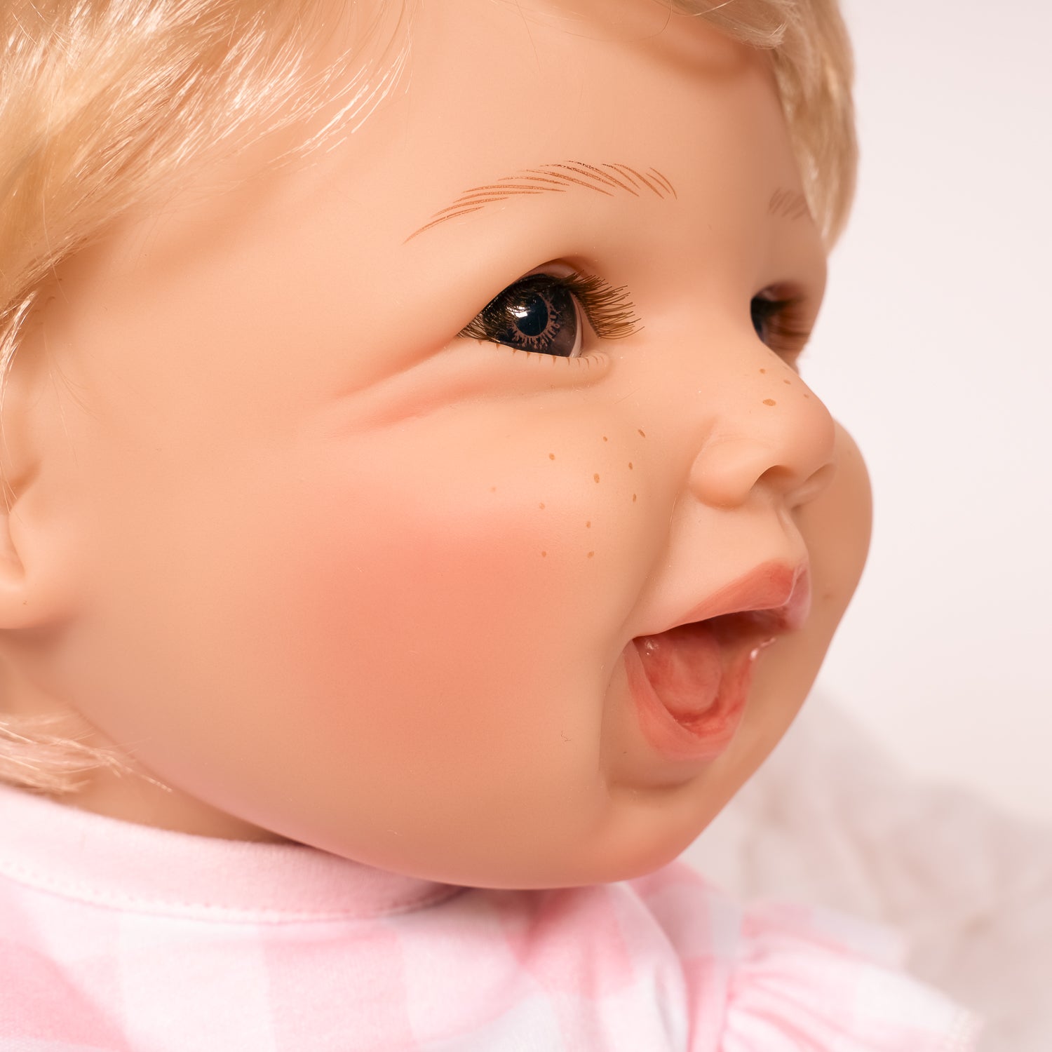 Summer Strawberry - Happiest Doll in the Berry Patch - Blonde Hair - Brown Eyes - Smiling - Rosy, Freckled Cheeks - Sculpted by Pat Moulton - Get yours now!