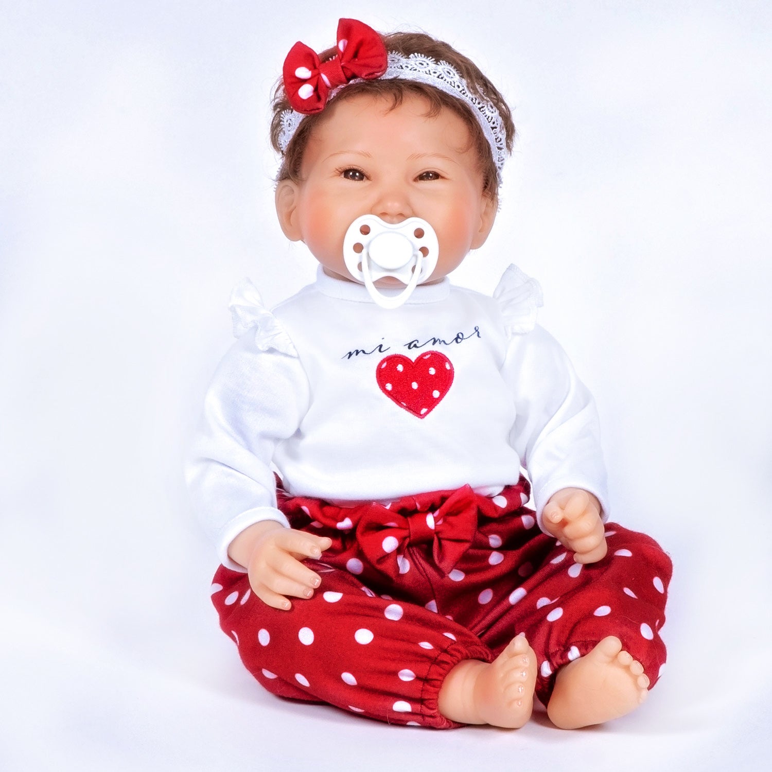 Paradise Galleries Mi Amor - Realistic Toddler Doll with heartbeat mechanism that really beats when you hug her!, 19 Inch Reborn Doll in GentleTouch Vinyl by Reborn Artist, Mayra Garza