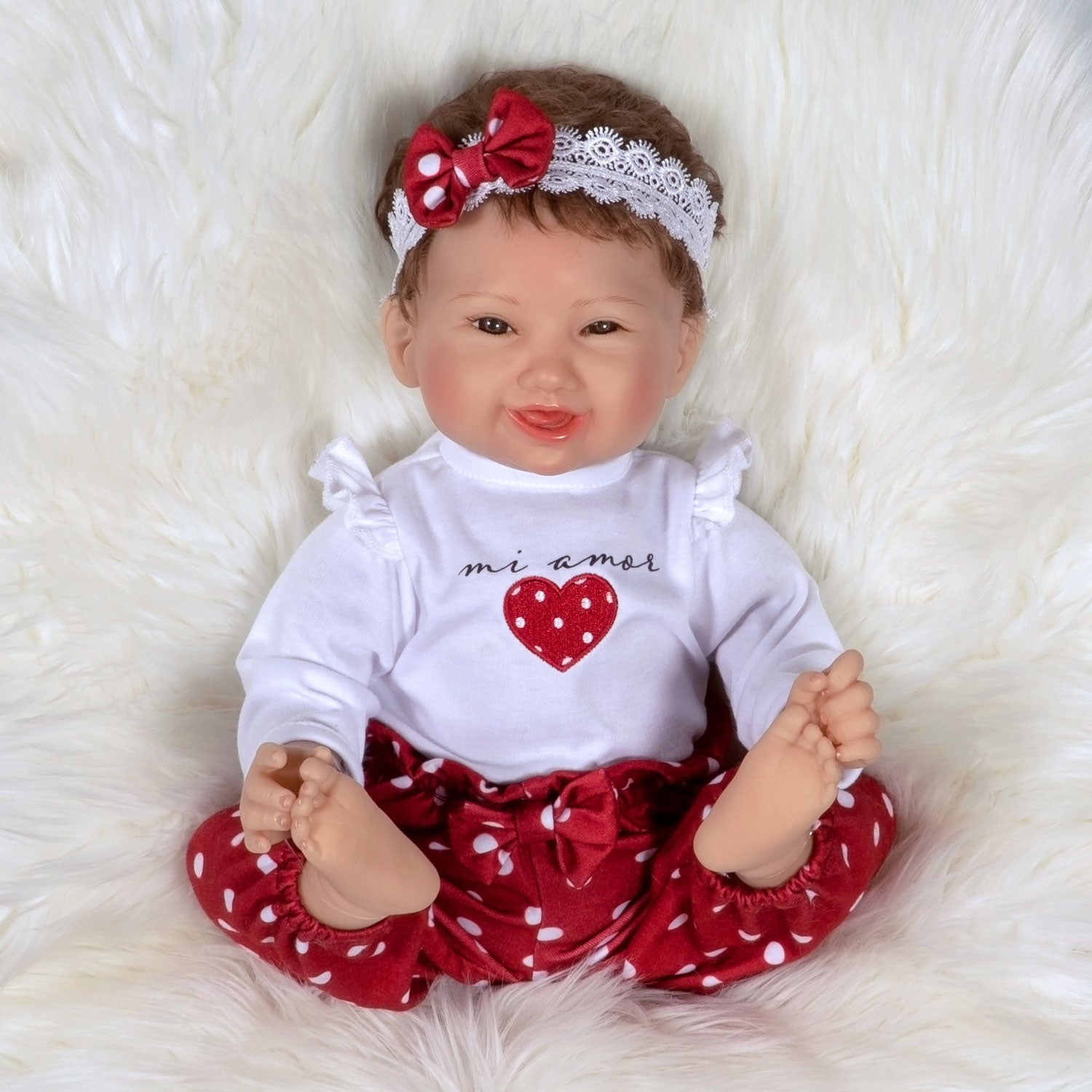 Paradise Galleries Mi Amor - Realistic Toddler Doll with heartbeat mechanism that really beats when you hug her!, 19 Inch Reborn Doll in GentleTouch Vinyl by Reborn Artist, Mayra Garza