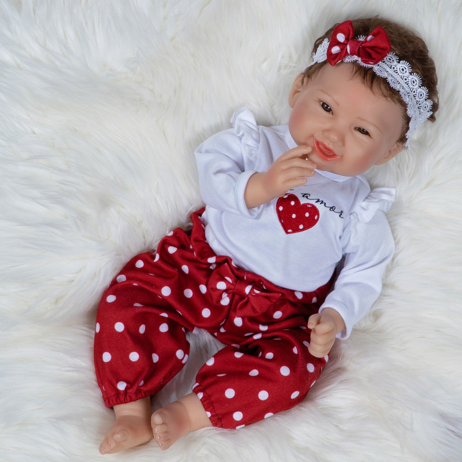 Paradise Galleries Mi Amor - Realistic Toddler Doll with heartbeat mechanism that really beats when you hug her!, 19 Inch Reborn Doll in GentleTouch Vinyl by Reborn Artist, Mayra Garza