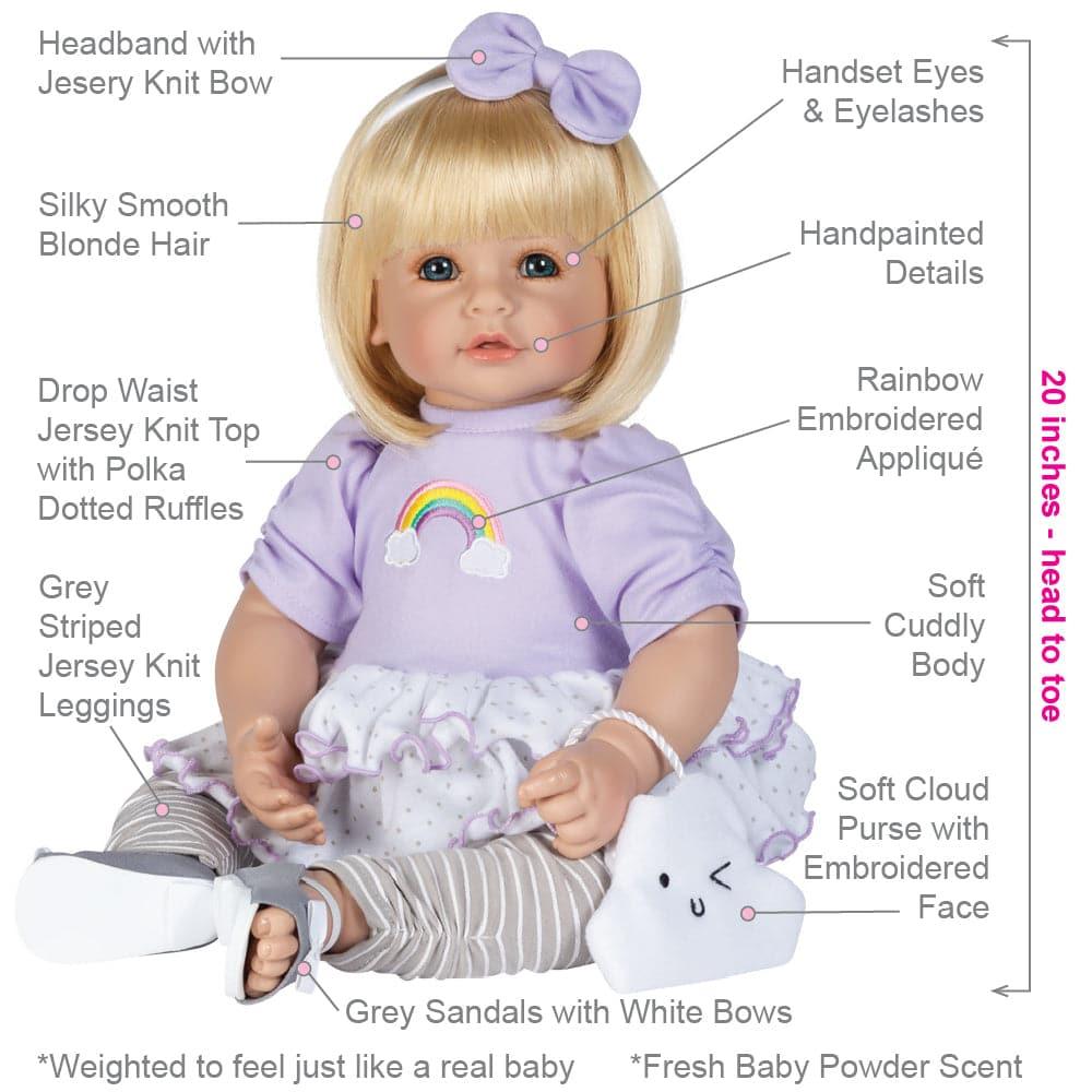 Adora Realistic Baby Doll - ToddlerTime Over The Rainbow 20 inches
