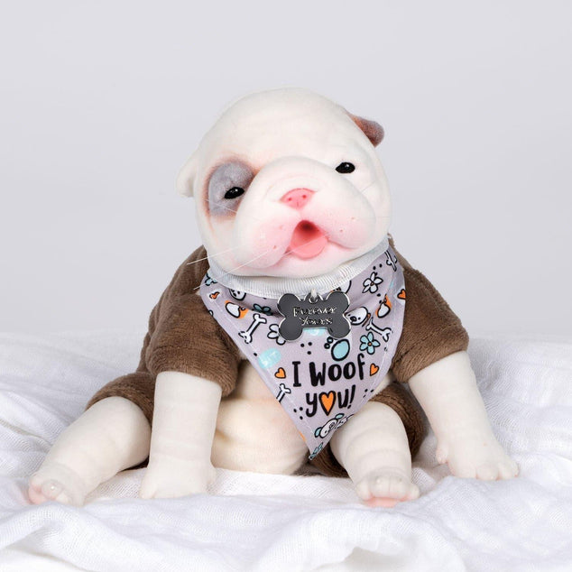 Paradise Galleries Reborn Puppy - Furever Babies - Bulldog Stuffed Animal