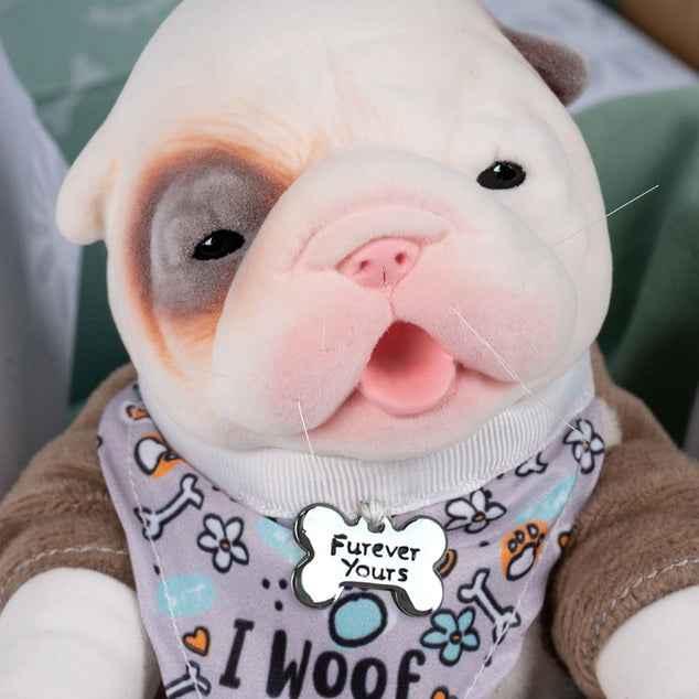 Paradise Galleries Reborn Puppy - Furever Babies - Bulldog Stuffed Animal