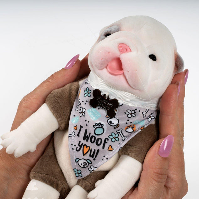 Paradise Galleries Reborn Puppy - Furever Babies - Bulldog Stuffed Animal