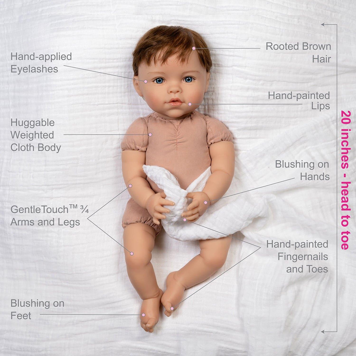 Paradise Galleries Realistic Easter Toddler Boy Doll Honey Bunny, 20"