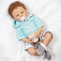 Paradise Galleries Realistic Boy Doll I Love You S-MORES, 6-Piece Set 