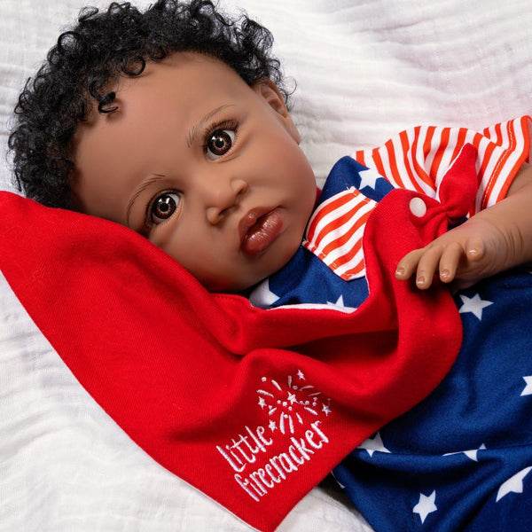 Paradise Galleries Black Reborn Doll 21 Boy Toddler Little Firecracker