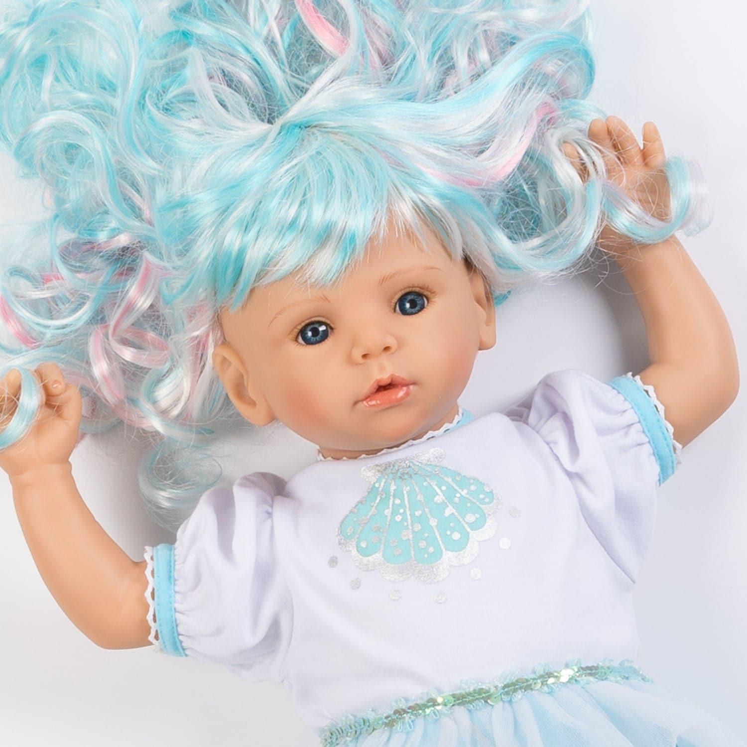 Paradise Galleries Doll Mermaid Dreams w/ Rainbow Wig, Mermaid Tail