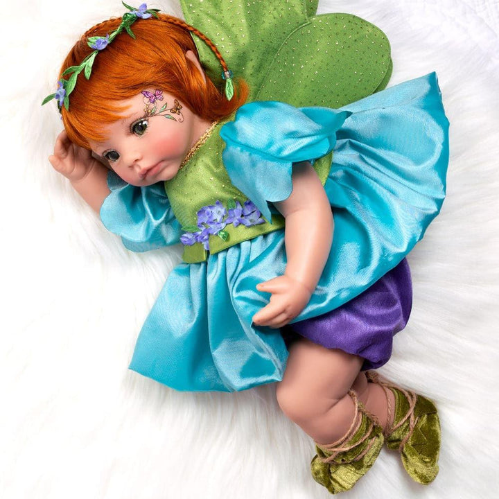 Pixie Girl, Red Haired Mystical Reborn Toddler, 19 inch Fairy Doll - Paradise Galleries