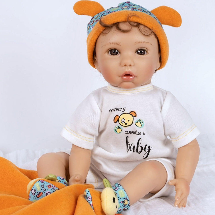 Paradise Galleries Reborn Toddler Boy Doll Puppy Love, 19 inch 