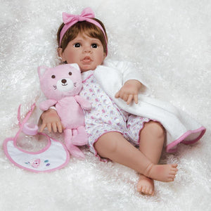 Reborn Toddler, Purrfectly Pink, GentleTouch Vinyl, 22 inch Paradise Galleries
