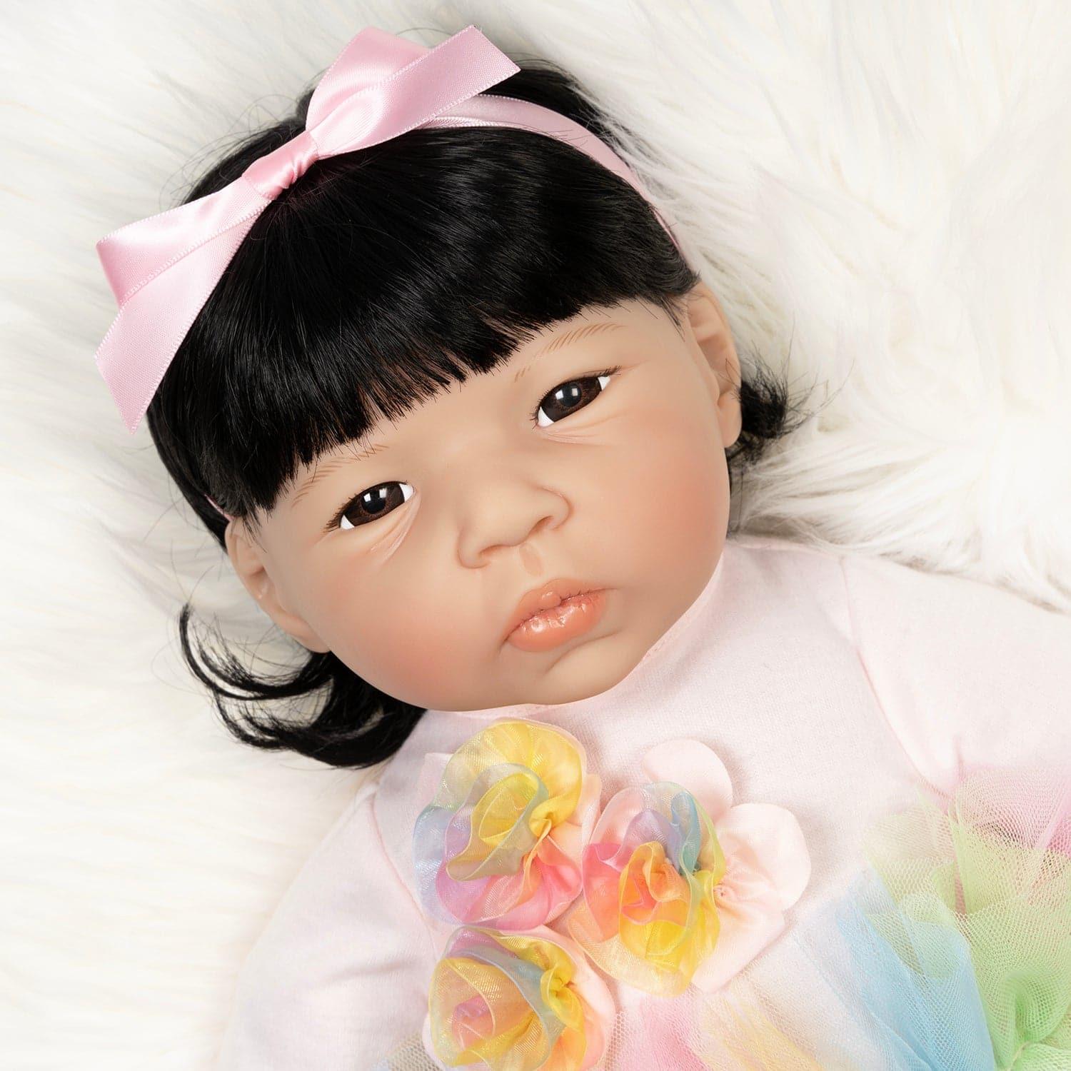 Paradise Galleries Asian Reborn Toddler Doll - Rainbow Ballerina - 19 inches