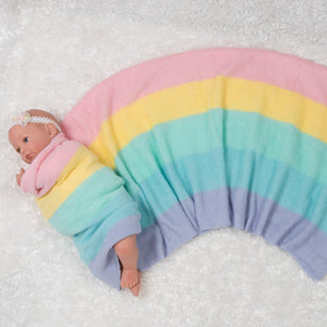 Perfect Doll Accessory for Reborn Babies - Rainbow Blanket - Paradise Galleries