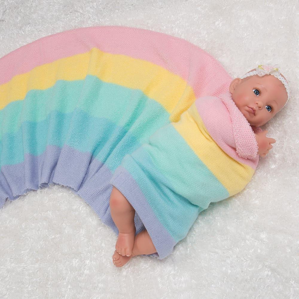 Perfect Doll Accessory for Reborn Babies - Rainbow Blanket - Paradise Galleries