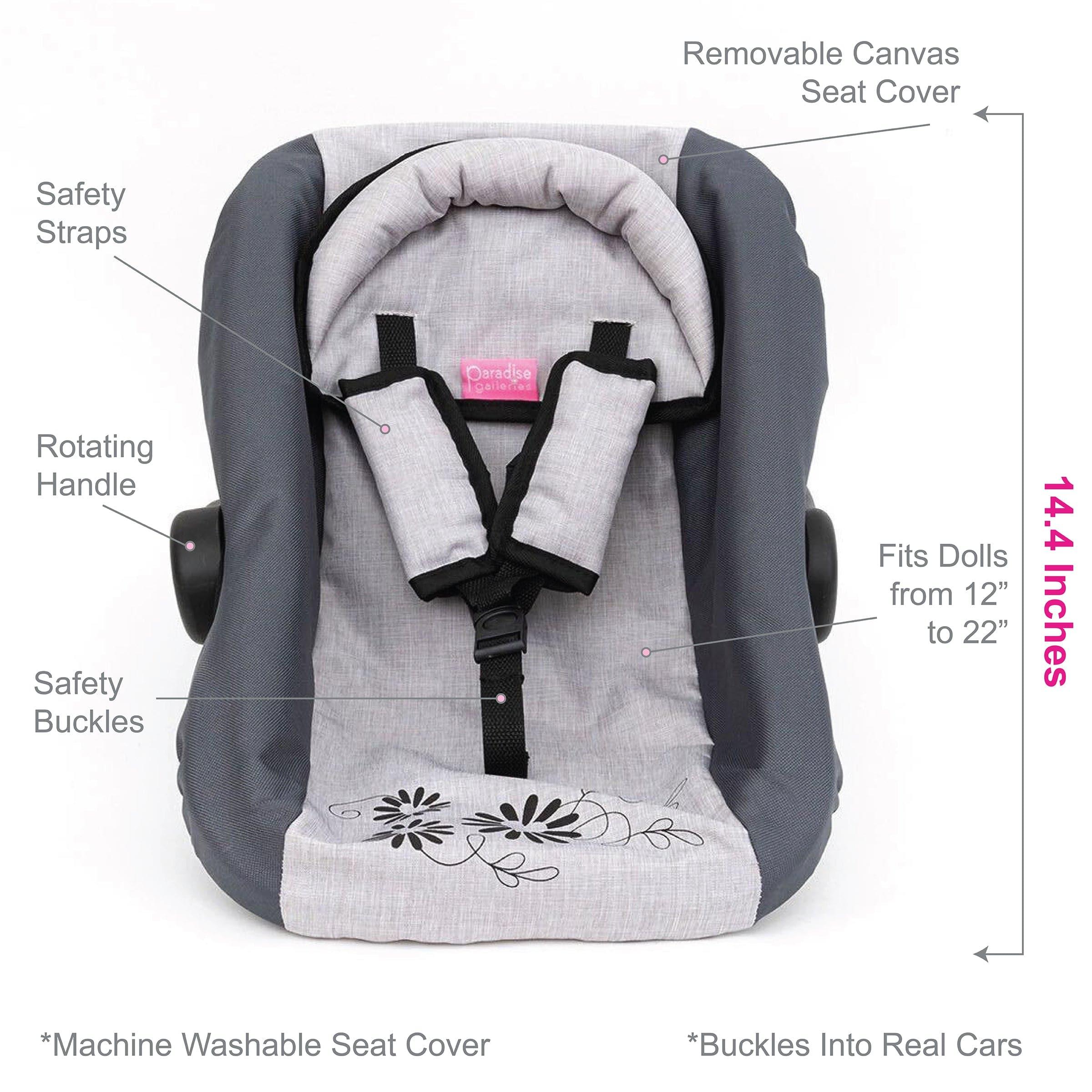 Baby Doll Accessory - Paradise Galleries Car Seat fits up to 22