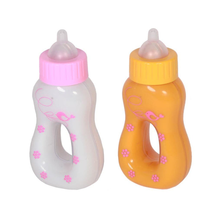 Baby Doll Magic Bottles Set - 2 Bottles, 1 Milk and 1 Orange Juice 