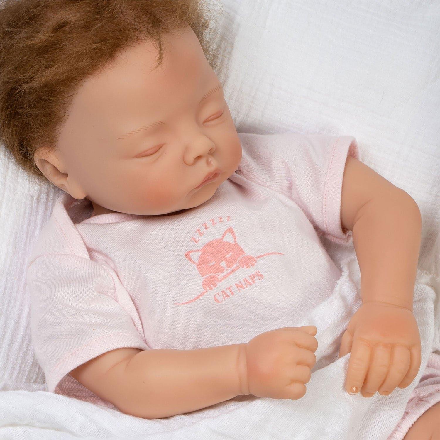 Paradise Galleries Reborn Baby Doll Girl - 18 inch Sleeping Kitten