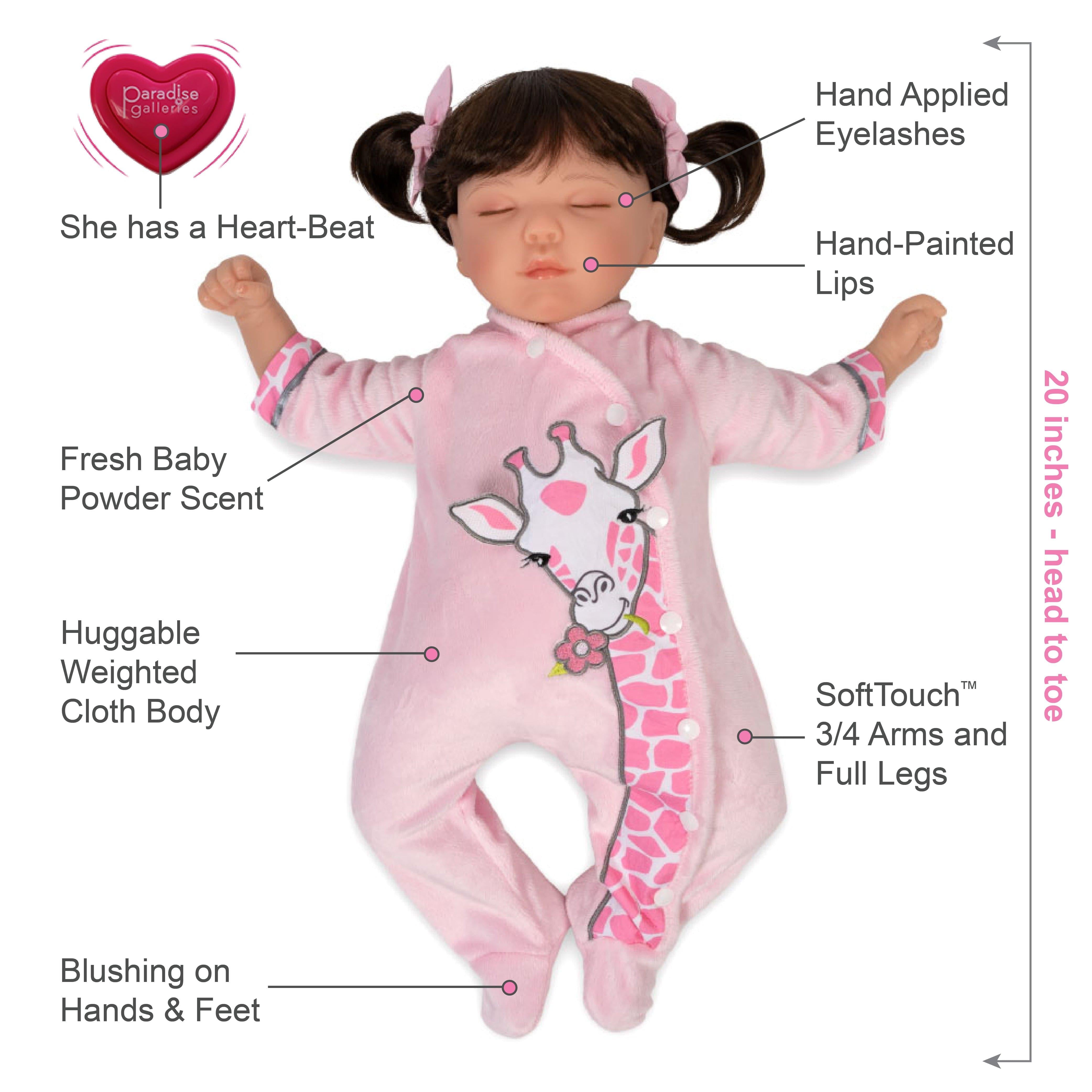 Paradise Galleries Reborn Doll w/ Heartbeat - Sleeping Tall Dreams