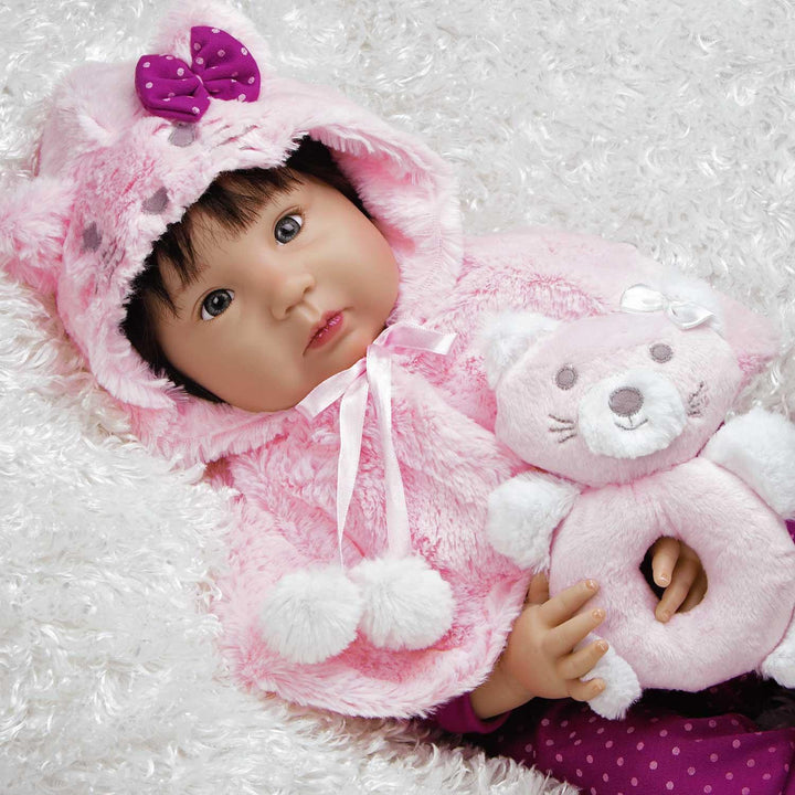 Paradise Galleries Ethnic Reborn Baby Doll Smitten Kitten, 20 inch