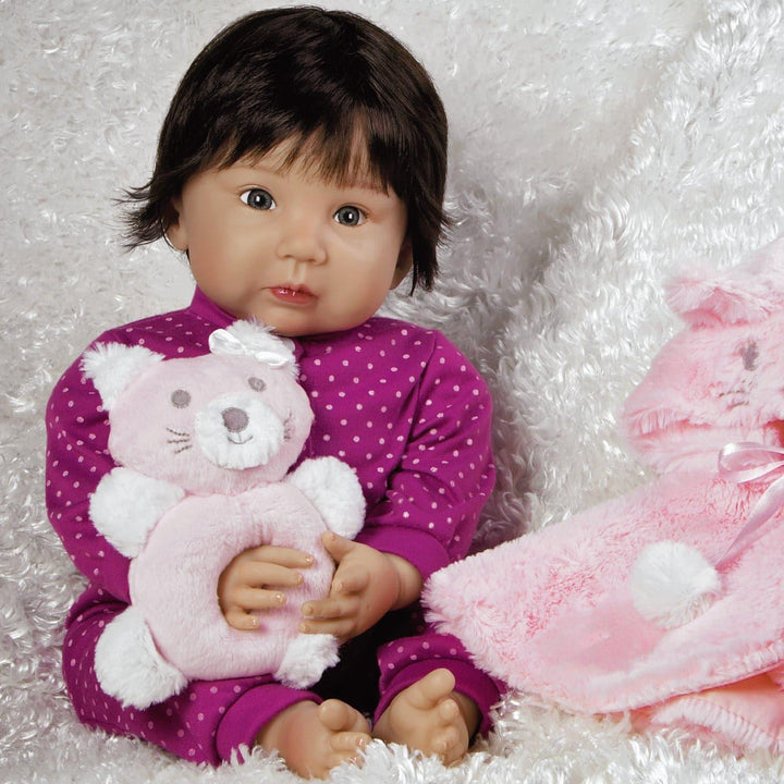 Paradise Galleries Ethnic Reborn Baby Doll Smitten Kitten, 20 inch