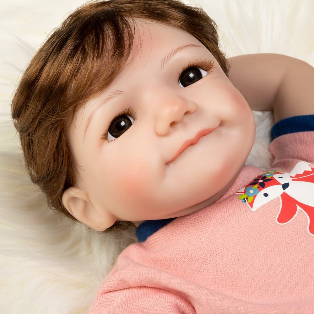 Silicone Reborn Toddler Doll w/ Magnetic Pacifier - Paradise Galleries