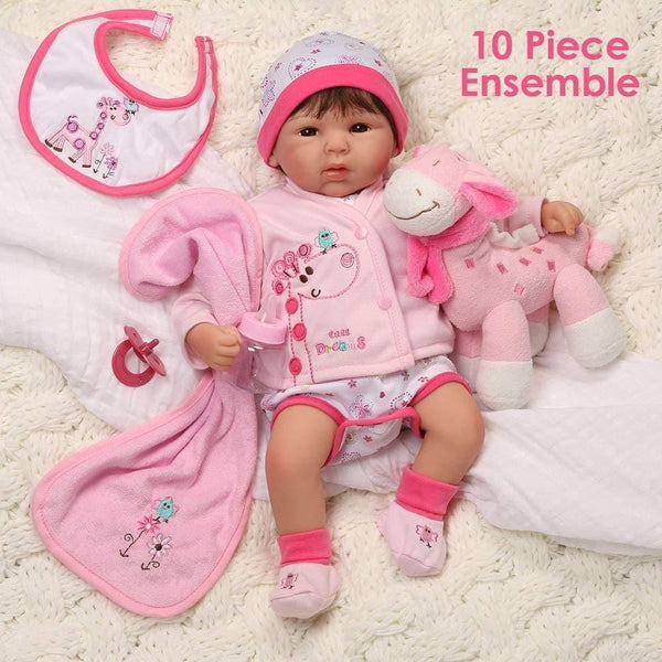 So Truly Real Little Baby Girl Vinyl Baby Doll Weighted To Feel Like A  Newborn With Magnetic Pacifier